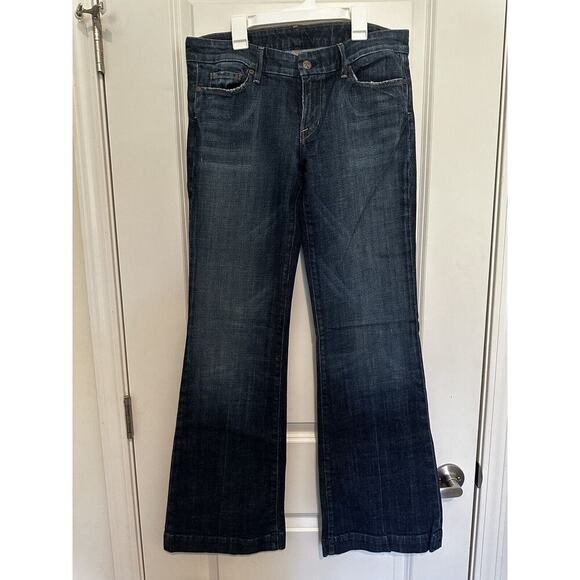 Citizens Of Humanity Blue Jeans Womens Sz 31 Faye Stretch Low Rise WIDE Leg - Picture 2 of 14